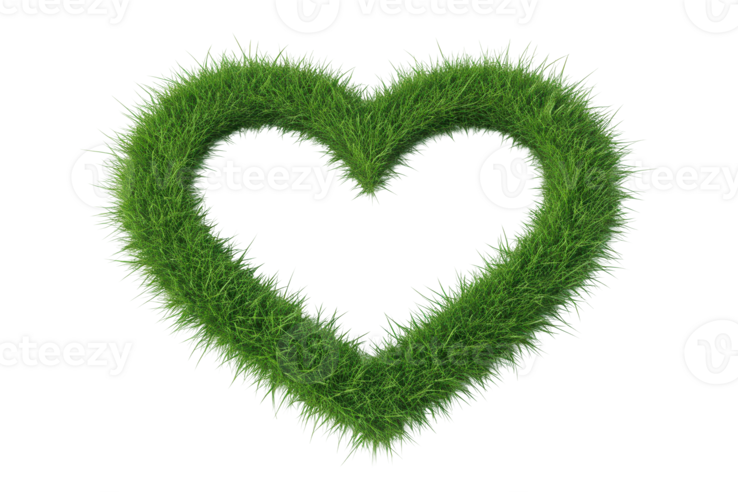 Grass heart shape symbolizes love for nature png