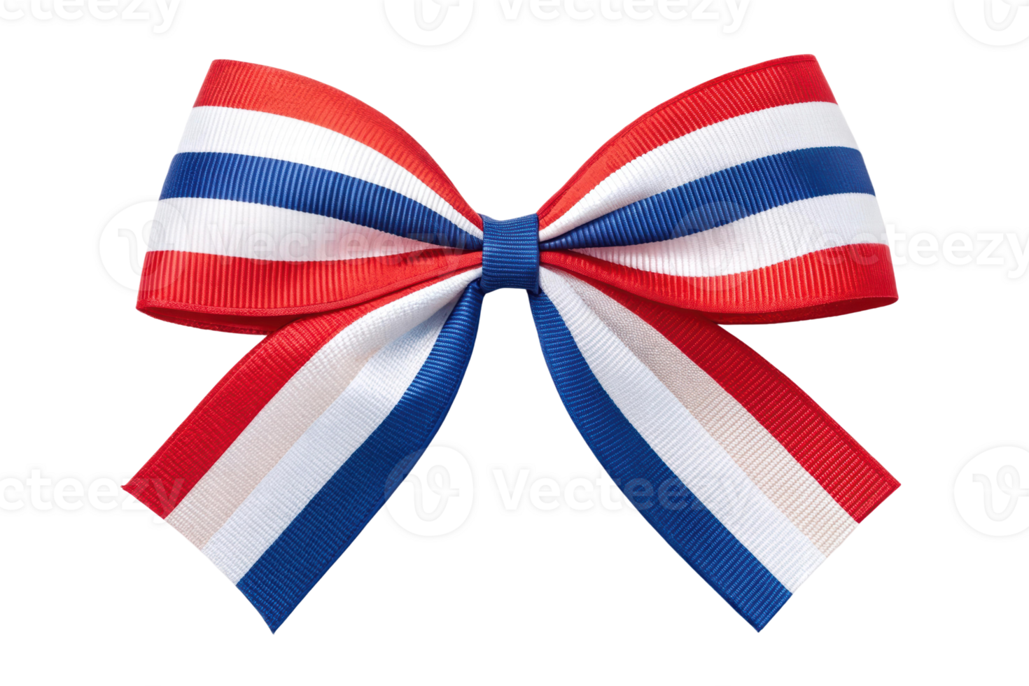 Decorative bow in red, white, and blue colors png
