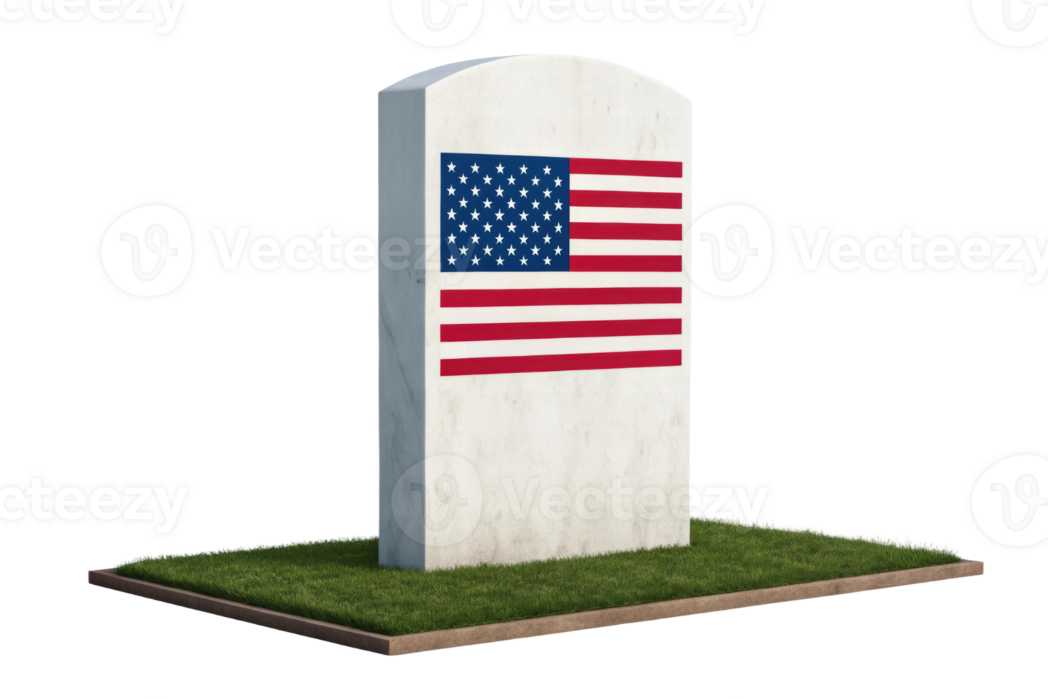 American flag monument in a tranquil park setting png