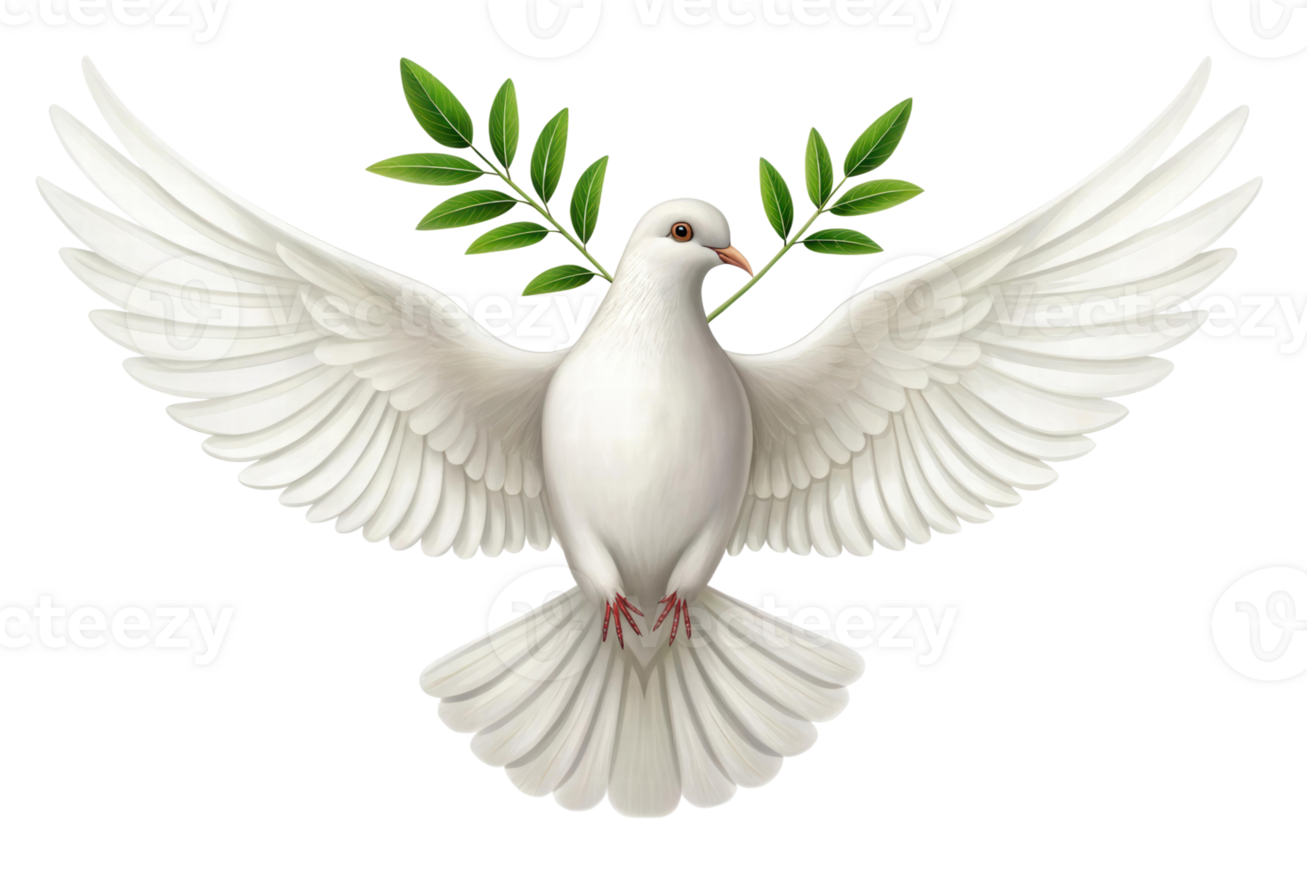 Dove with olive branch of peace png