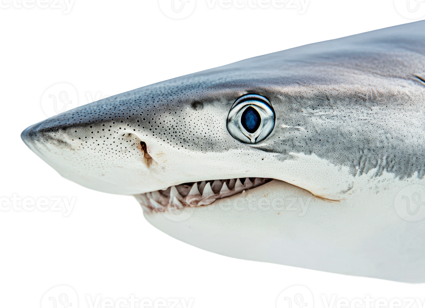 Shark with bold features in clear water png