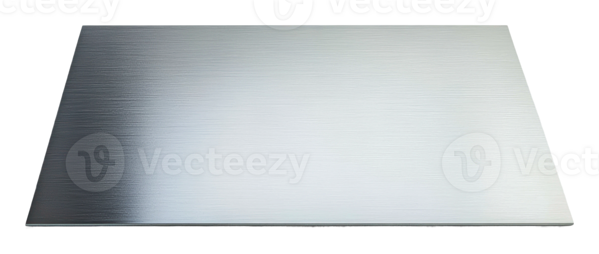 Silver metal sheet with brushed finish on surface png