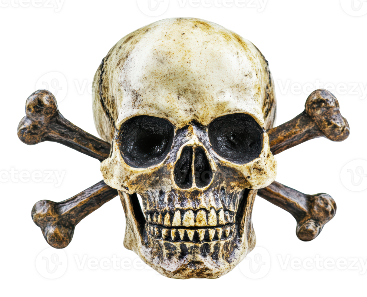 Decor item featuring a skull and crossbones design png
