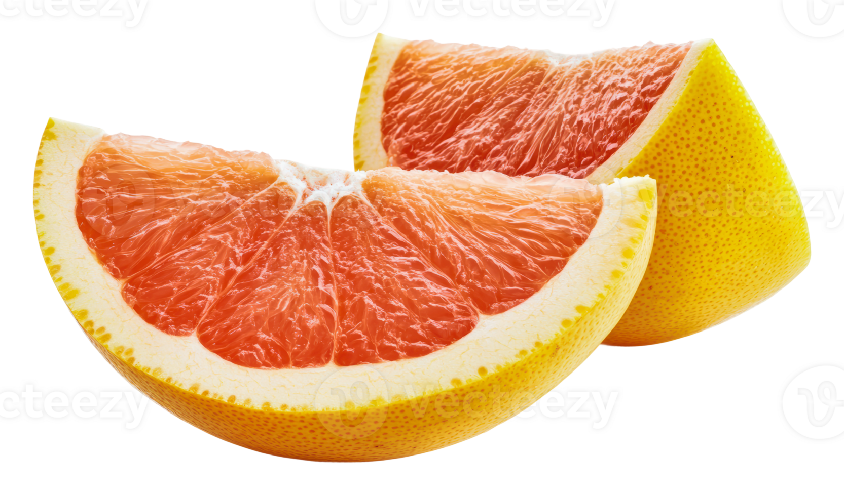 Juicy citrus fruit halves on a white background png