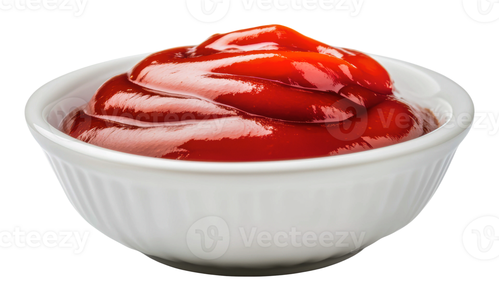 Delicious red condiment served in a bowl png