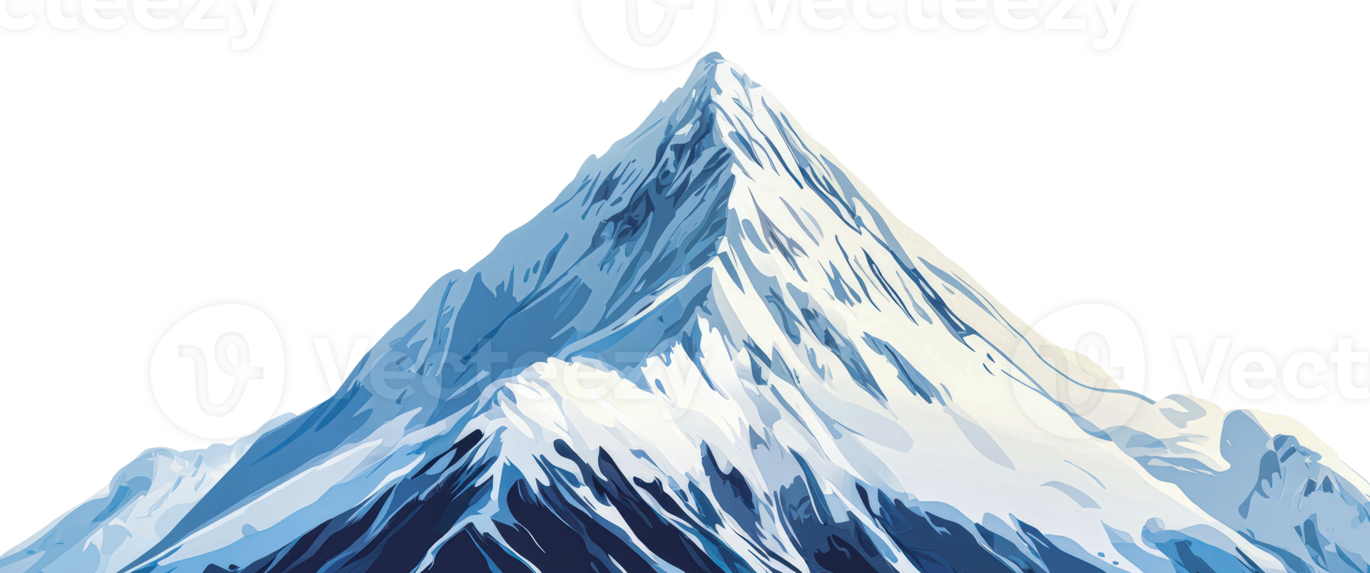 Snow-capped peak rises against clear sky backdrop png