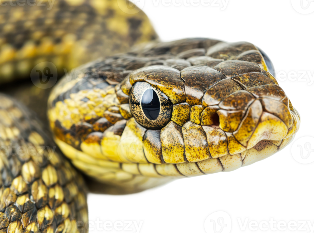 Close up of a colorful snake in natural light png