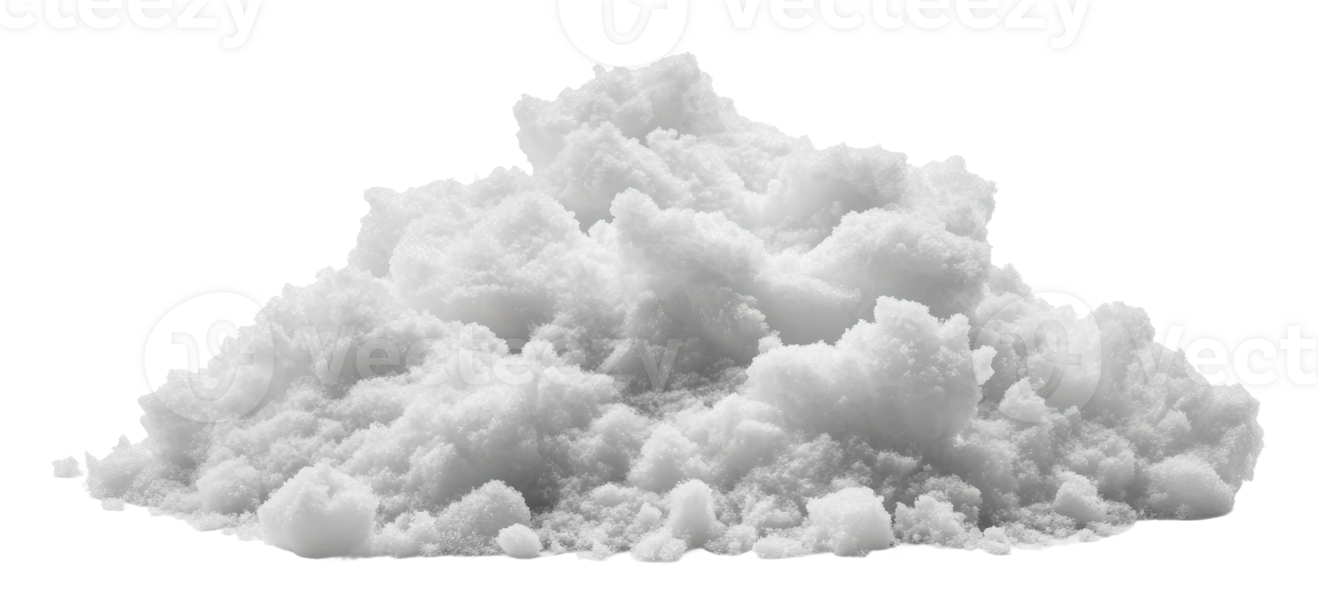 Pile of white powder resembling snow or sugar png