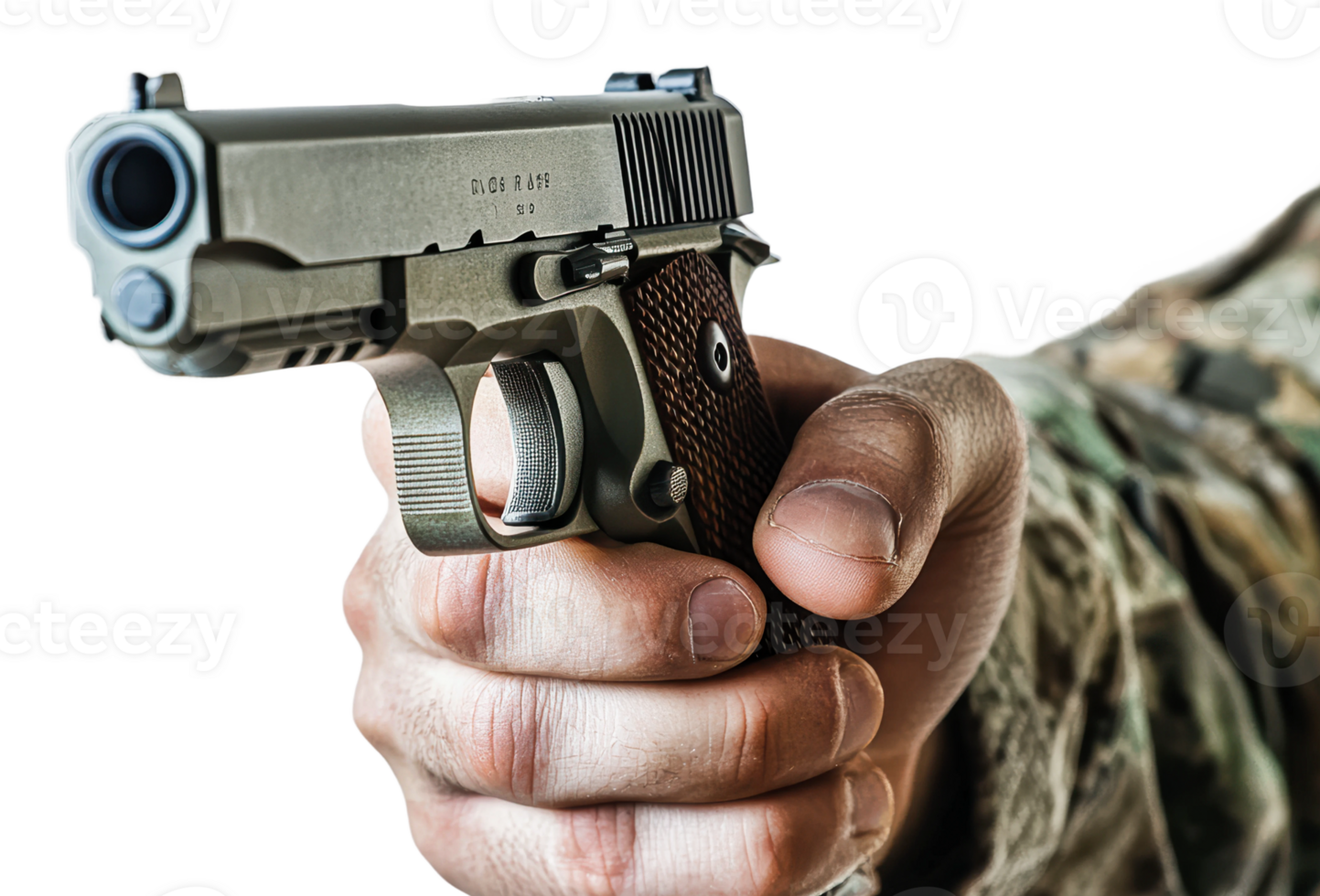 Soldier practices with firearm in training png