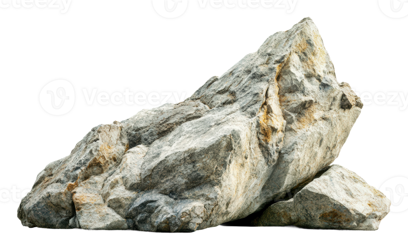Large gray rock rests on beach during daytime png