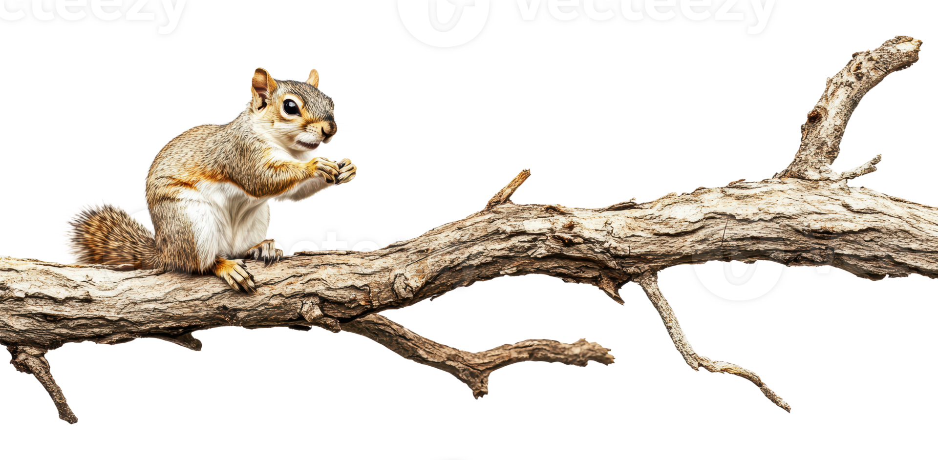 Squirrel perched on a branch enjoying a snack png