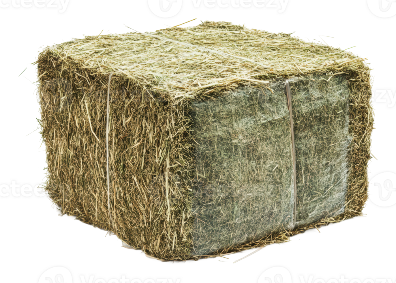 Freshly harvested hay bale ready for storage png