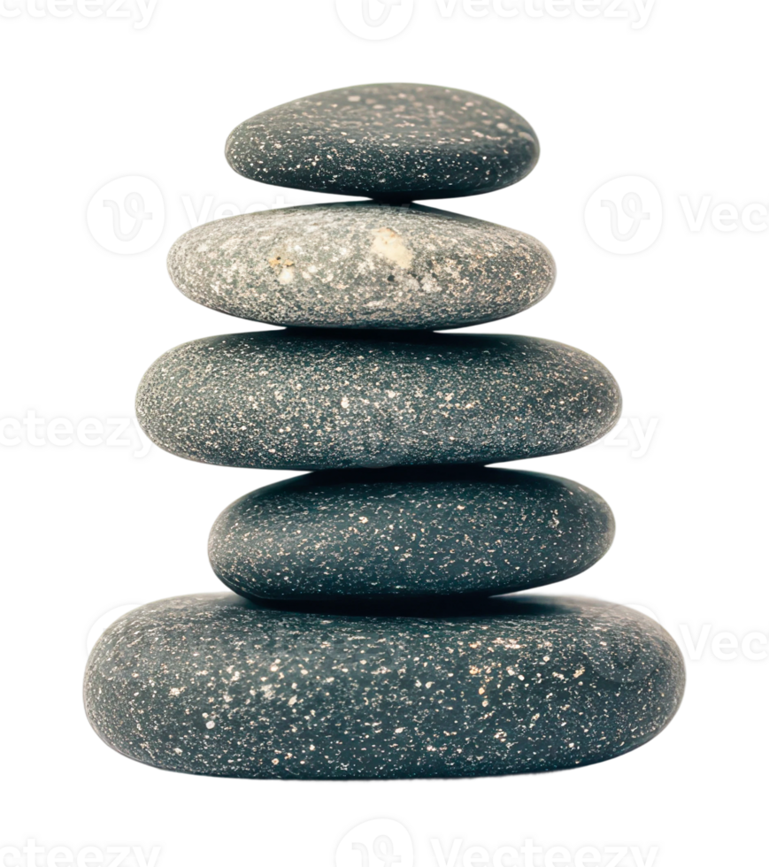 Stacked smooth stones create a tranquil display png