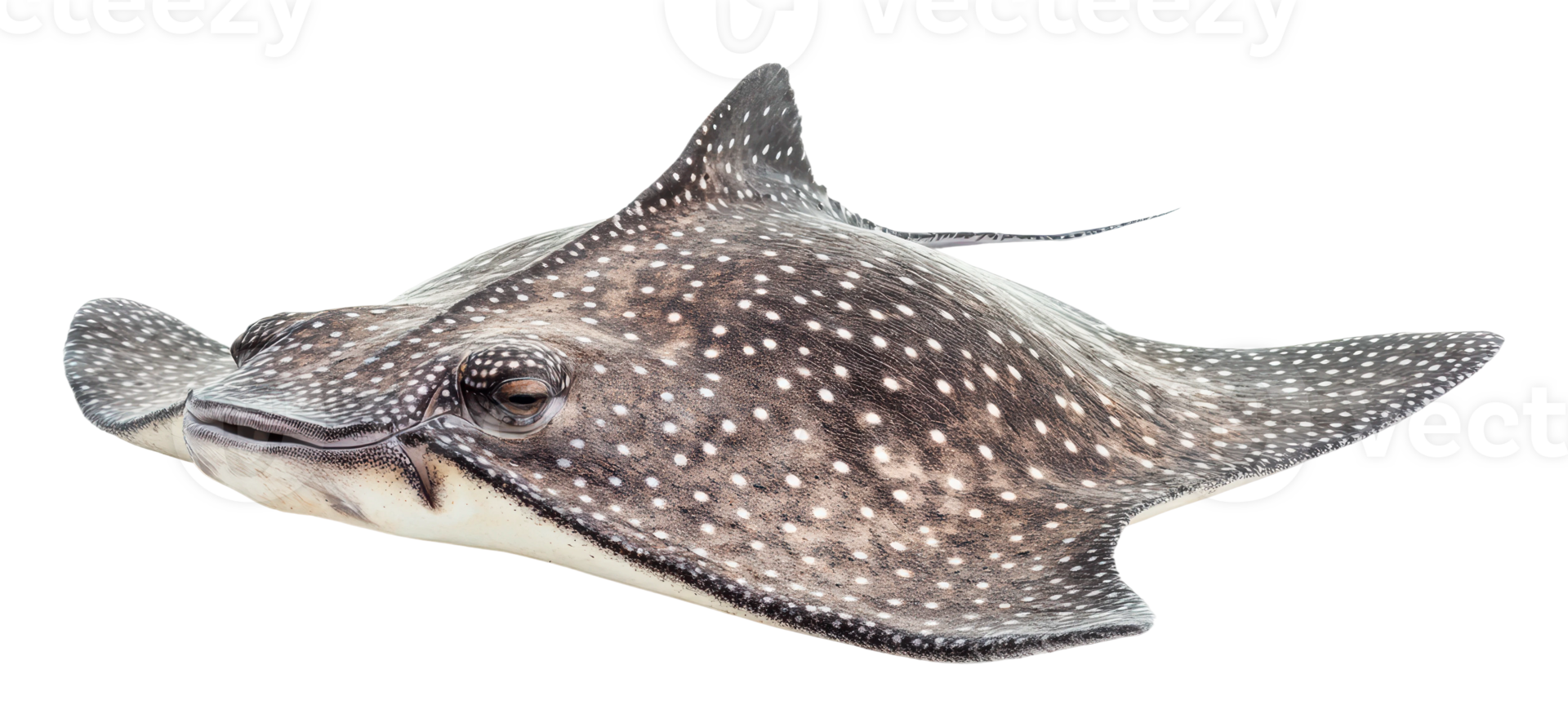 Unique stingray resting on a light background png