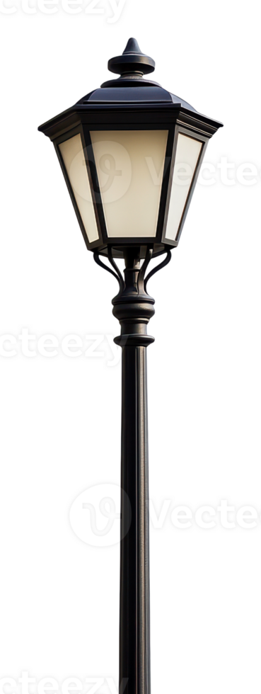 Elegant street lamp standing tall in urban area png