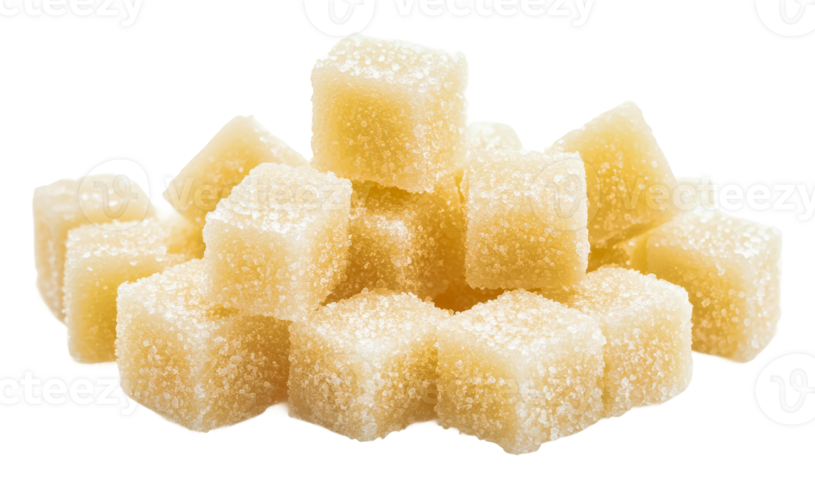 Sugar cubes stacked neatly in a group png