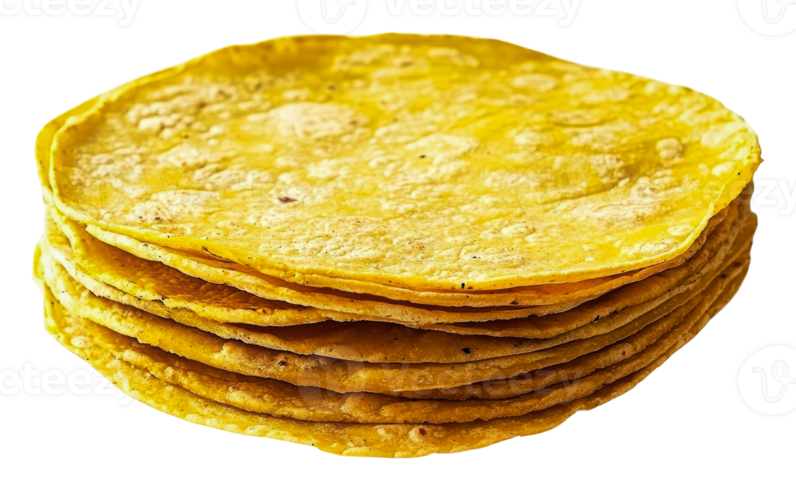 Freshly made corn tortillas stacked neatly png