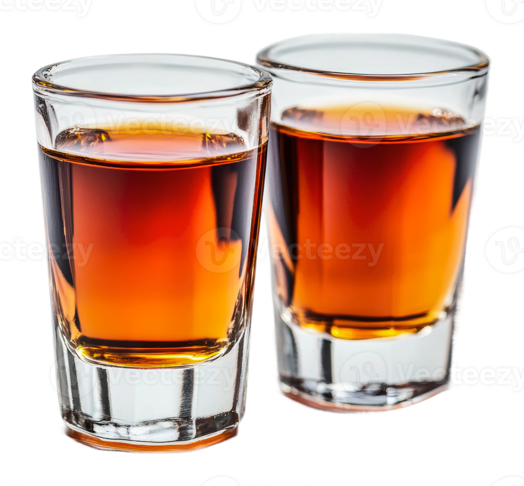 Toasting with two glasses of dark liquor png