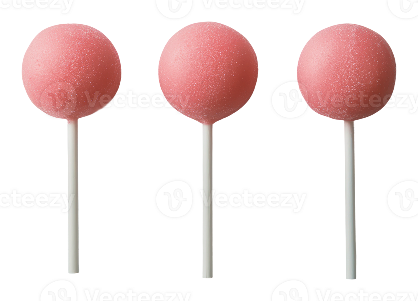 Pink cake pops arranged in a line for a party png