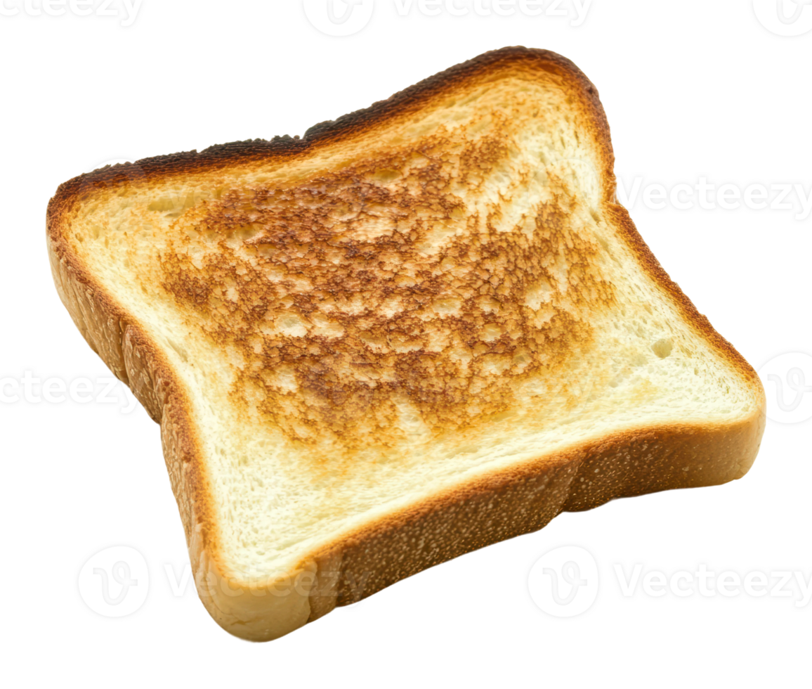 Toasted bread slice with golden brown crust png