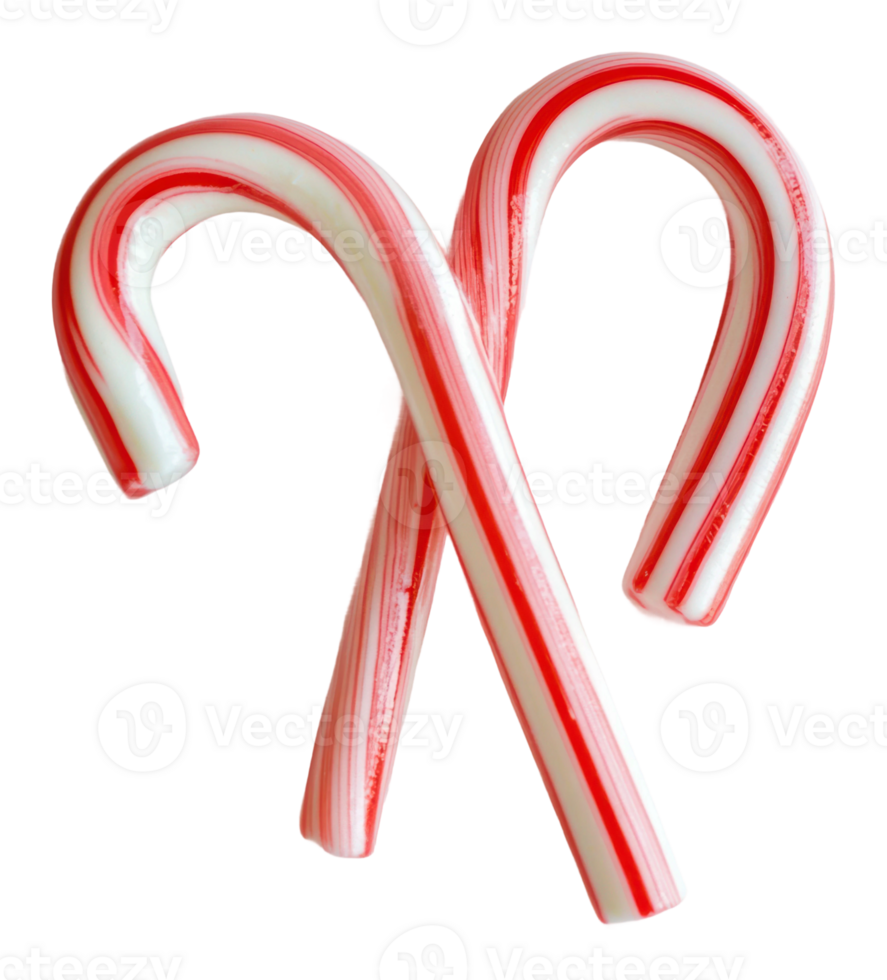 Festive crossed candy canes png