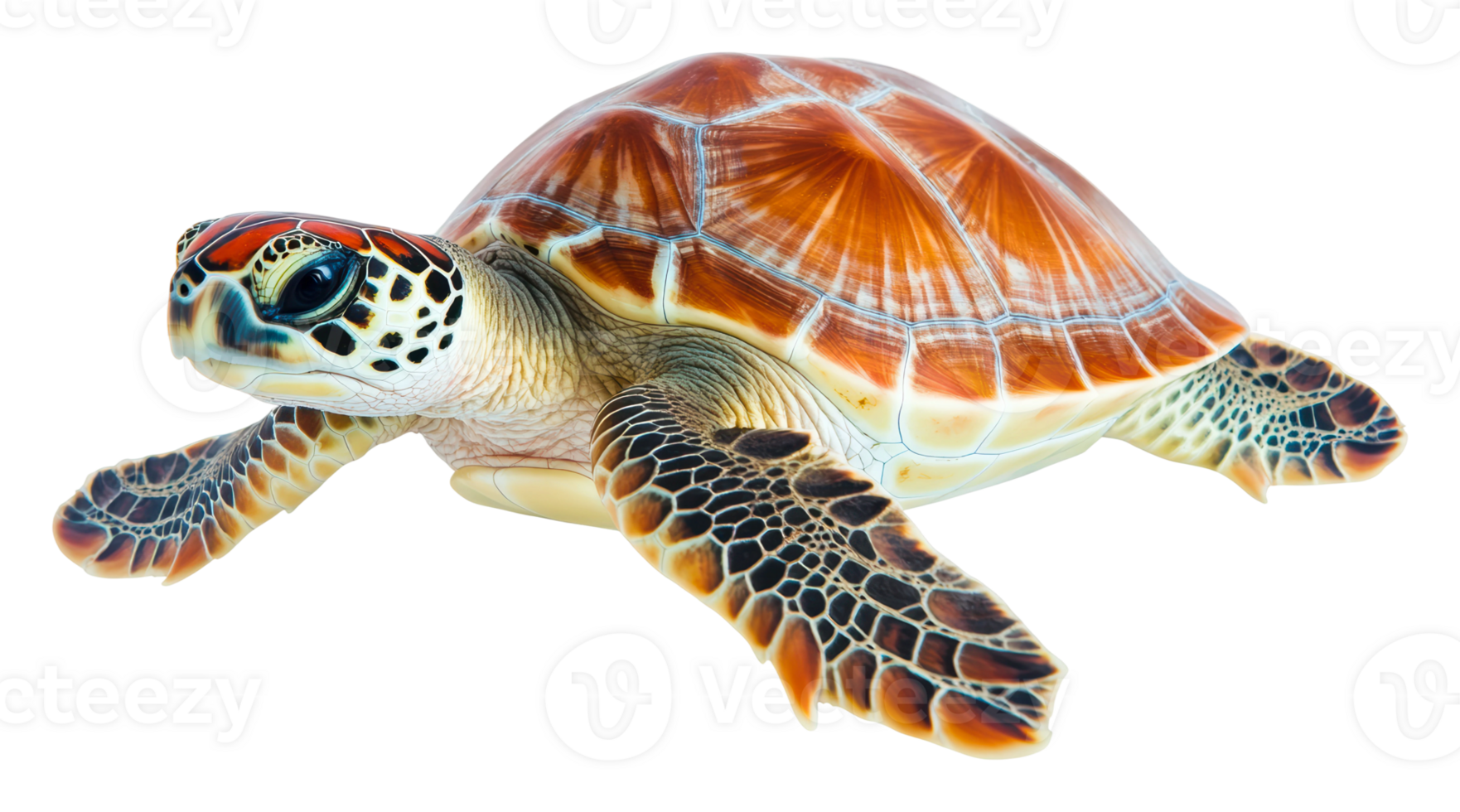 Sea turtle swimming gracefully in the ocean png