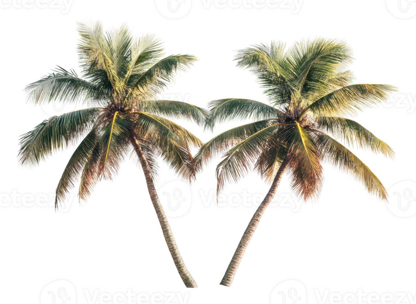 Palm trees stand tall in bright sunlight png