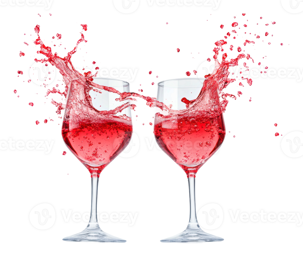 Cheers with sparkling red beverages at celebration png