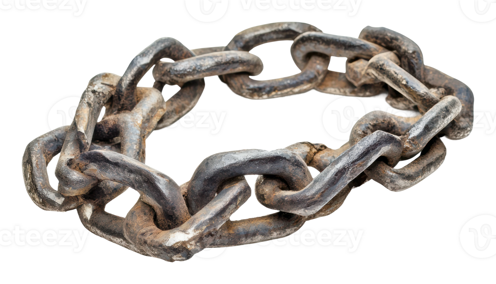 Historical iron chain used for heavy lifting tasks png