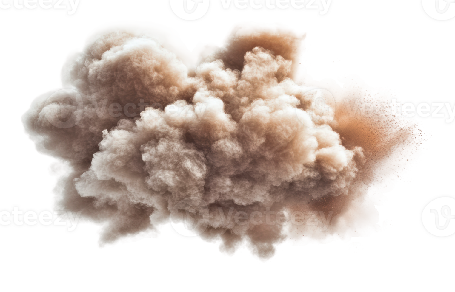 Dust cloud rising after explosion in dry area png