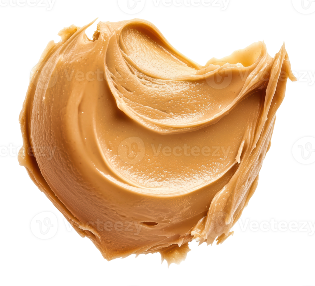 Creamy peanut butter spread on a surface png