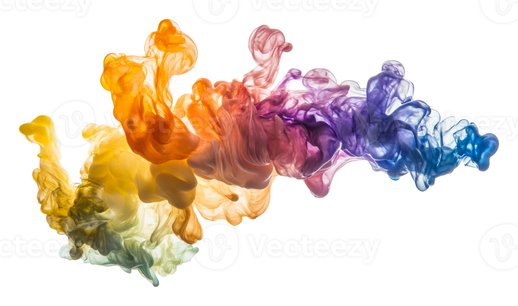 Colorful swirling smoke creates an abstract design png