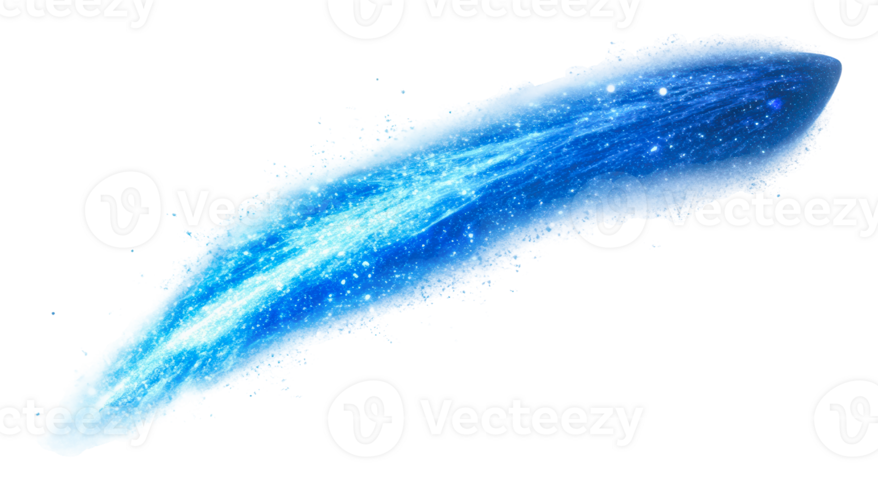 Fluid motion of blue cosmic energy across space png