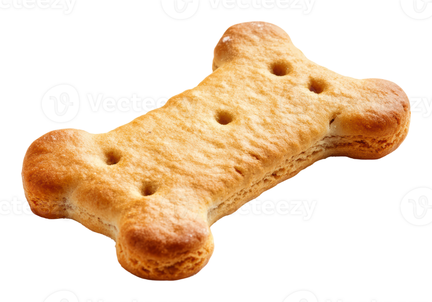 Dog biscuit in bone shape on a white background png