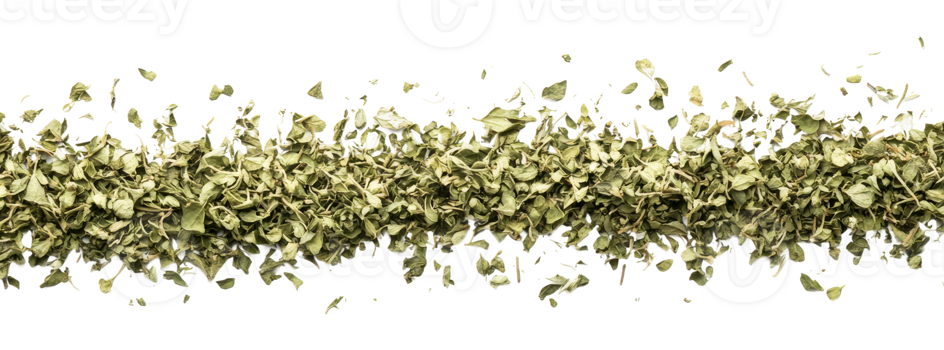 Line of dried herbs on white background png