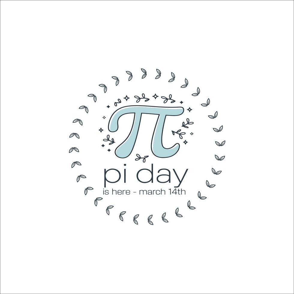 Pi Day is Here Creative and Modern Illustration for March 14th vector