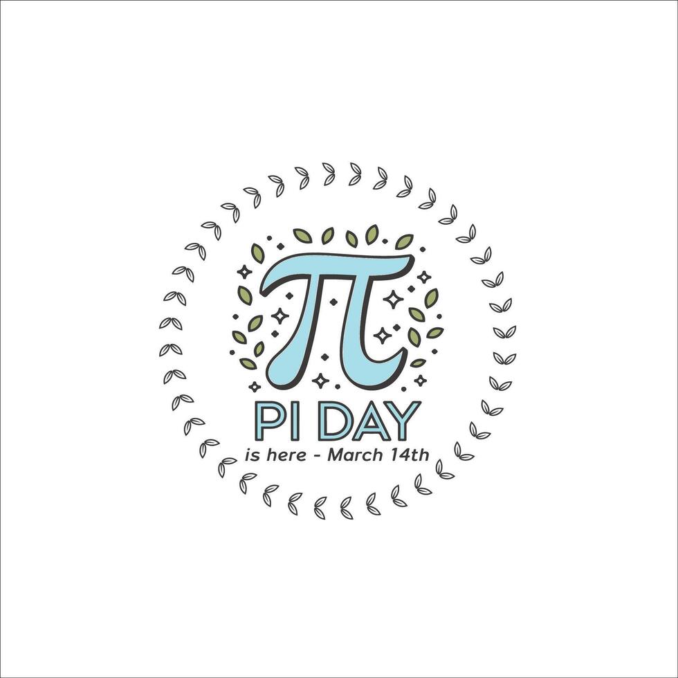 Modern Pi Day Illustration with Clean Typography and Subtle Details vector