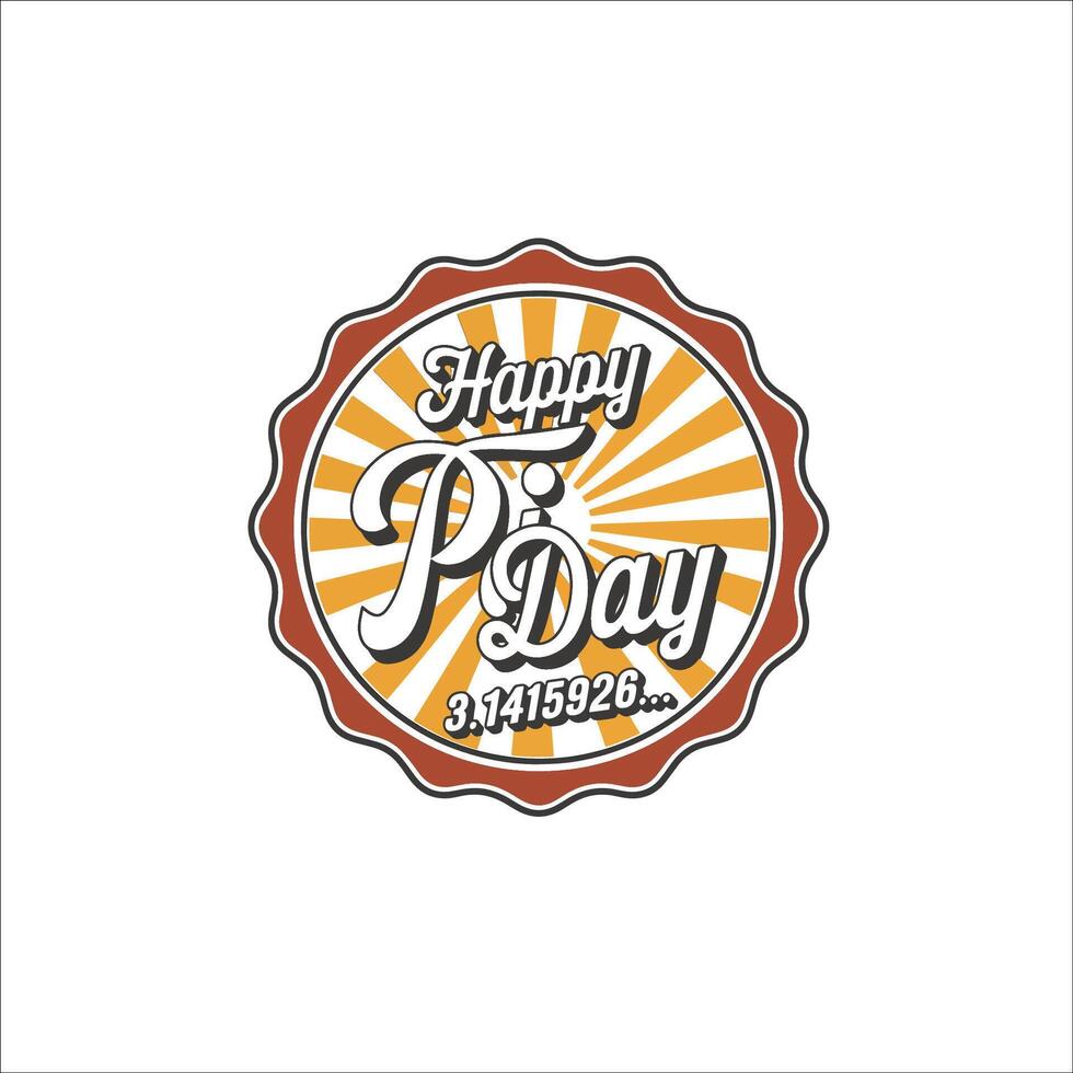 International Pi Day Artwork with Circular vector