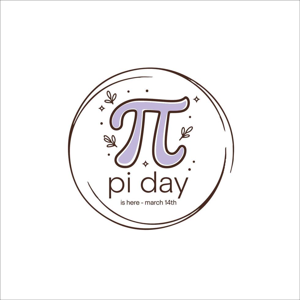 Celebrate Pi Day with a Bold Cheerful and Minimalist Design vector