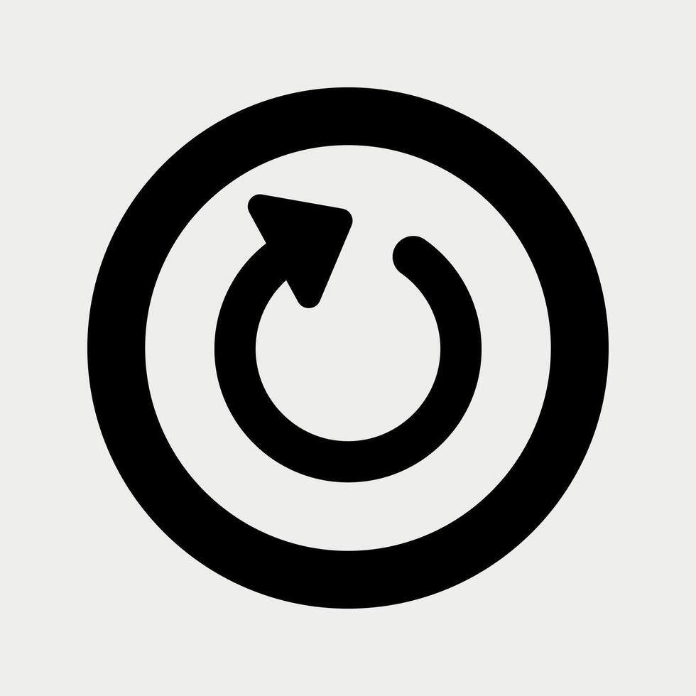 Multimedia Replay Button icon vector