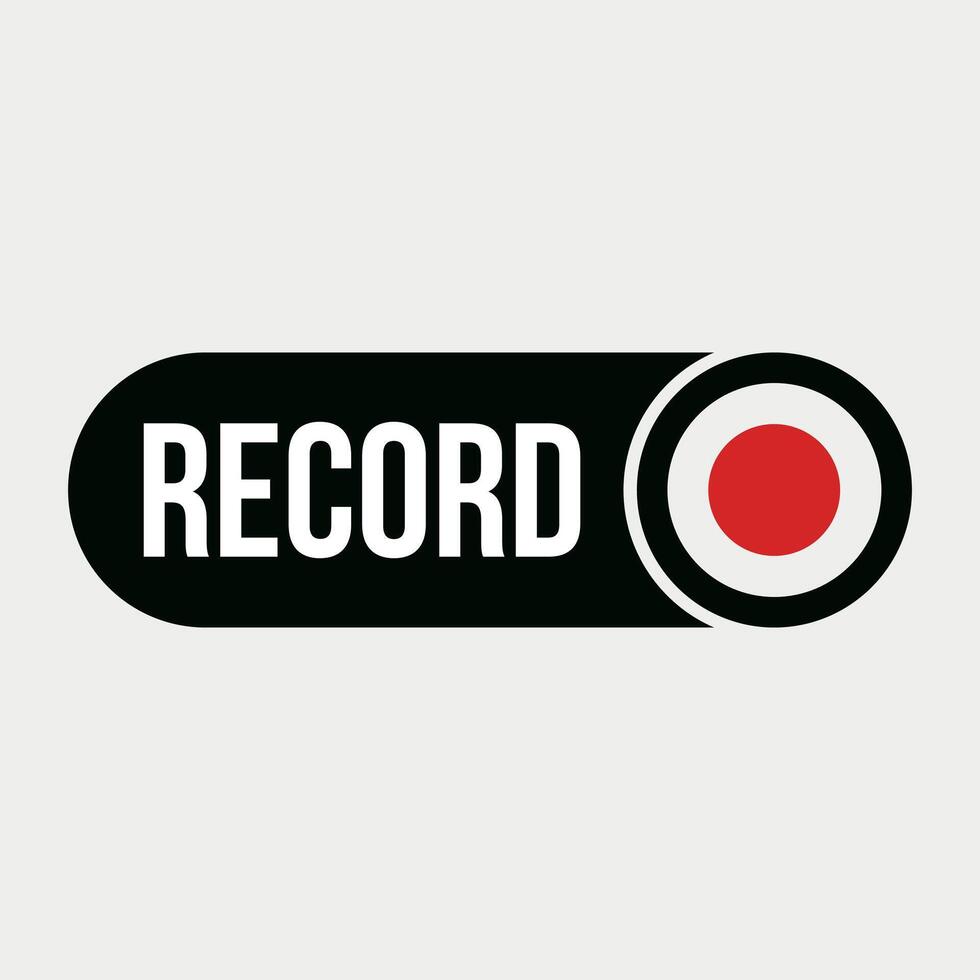 Multimedia Record Button illustration vector
