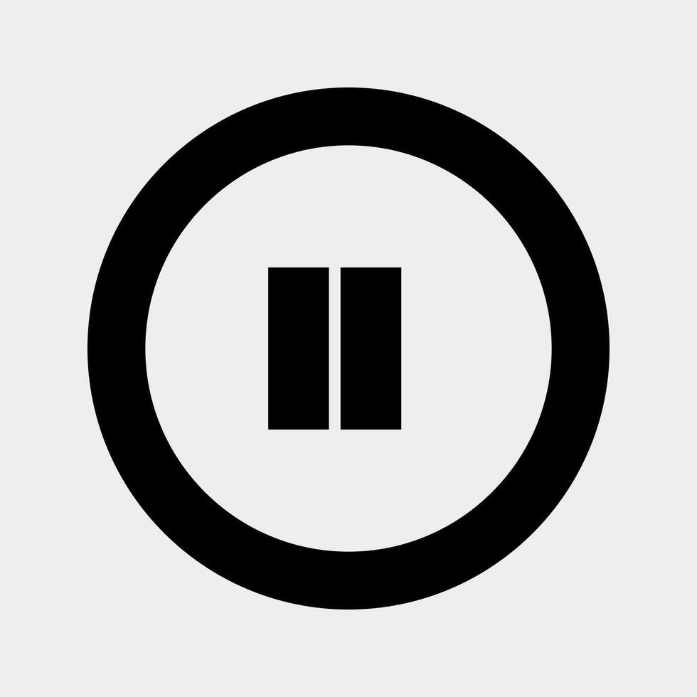 Multimedia Pause Button icon vector