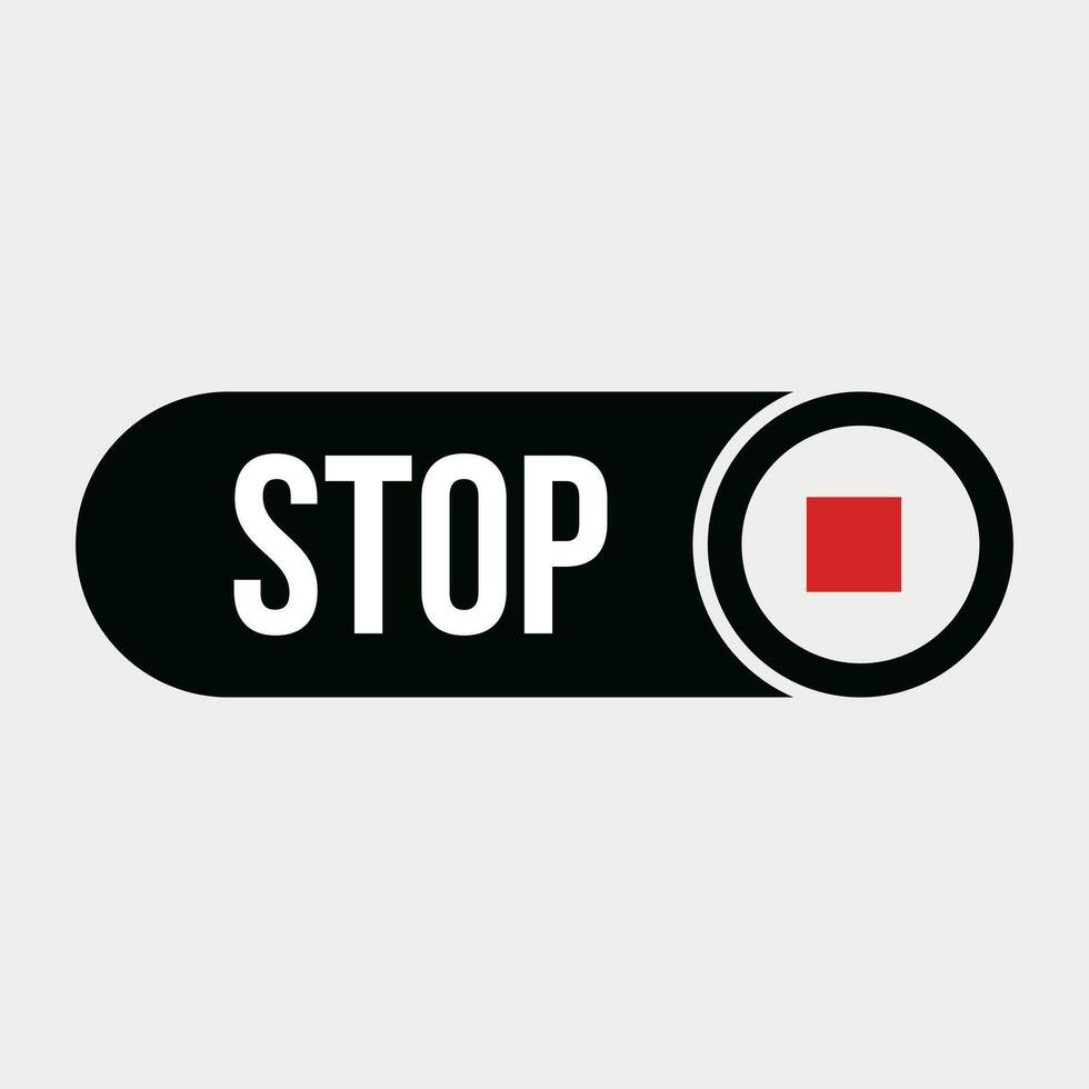 Multi media Stop Button illustration vector