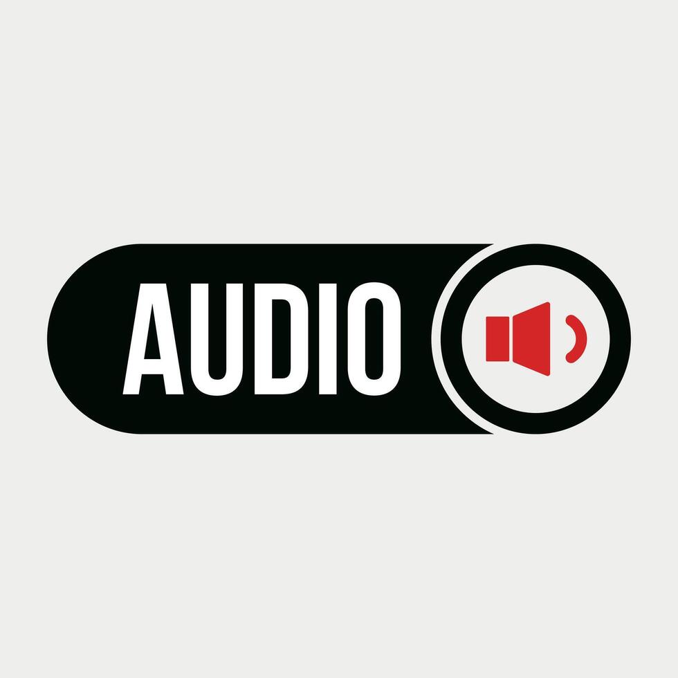 Multimedia Audio Button illustration vector