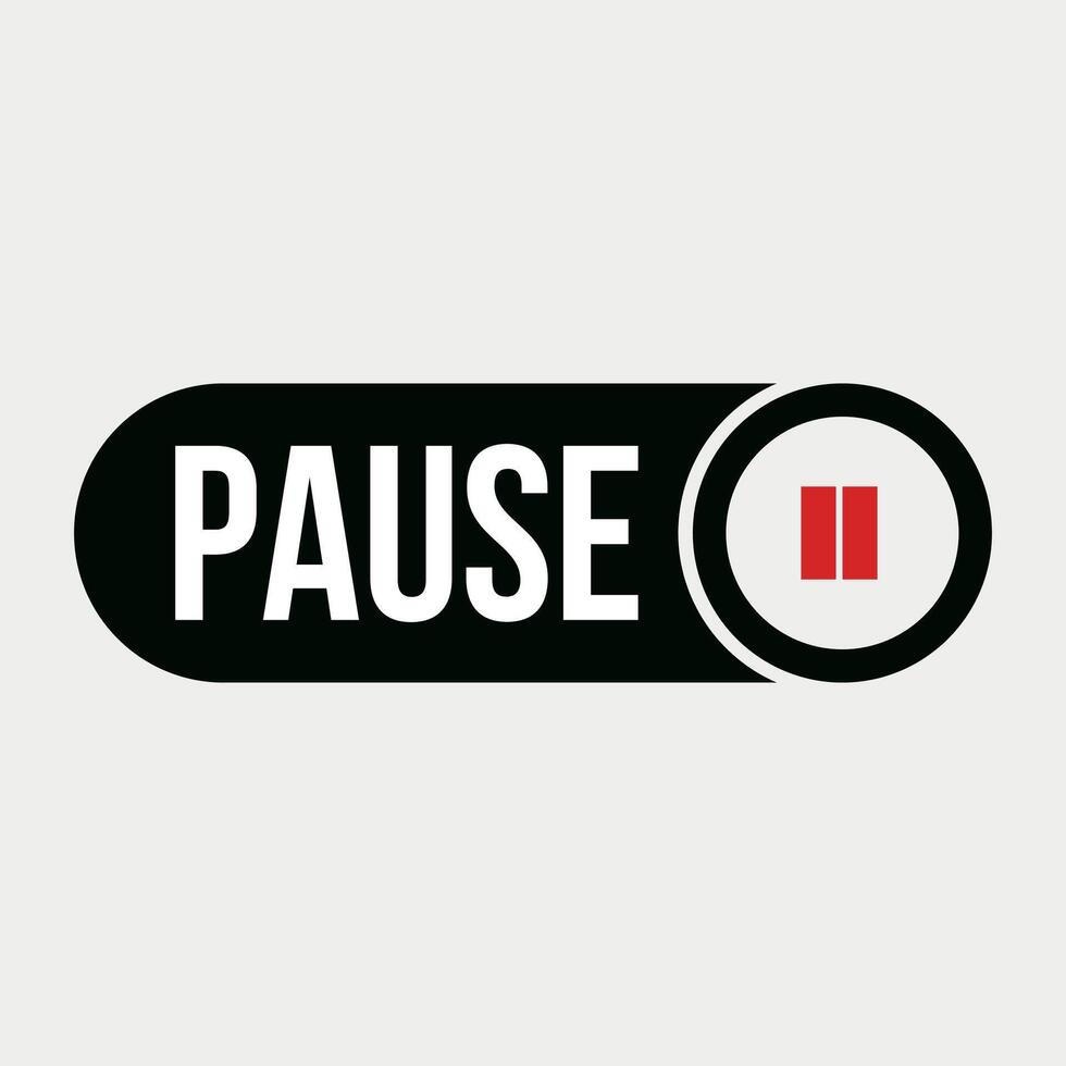 Multi media Pause Button illustration vector
