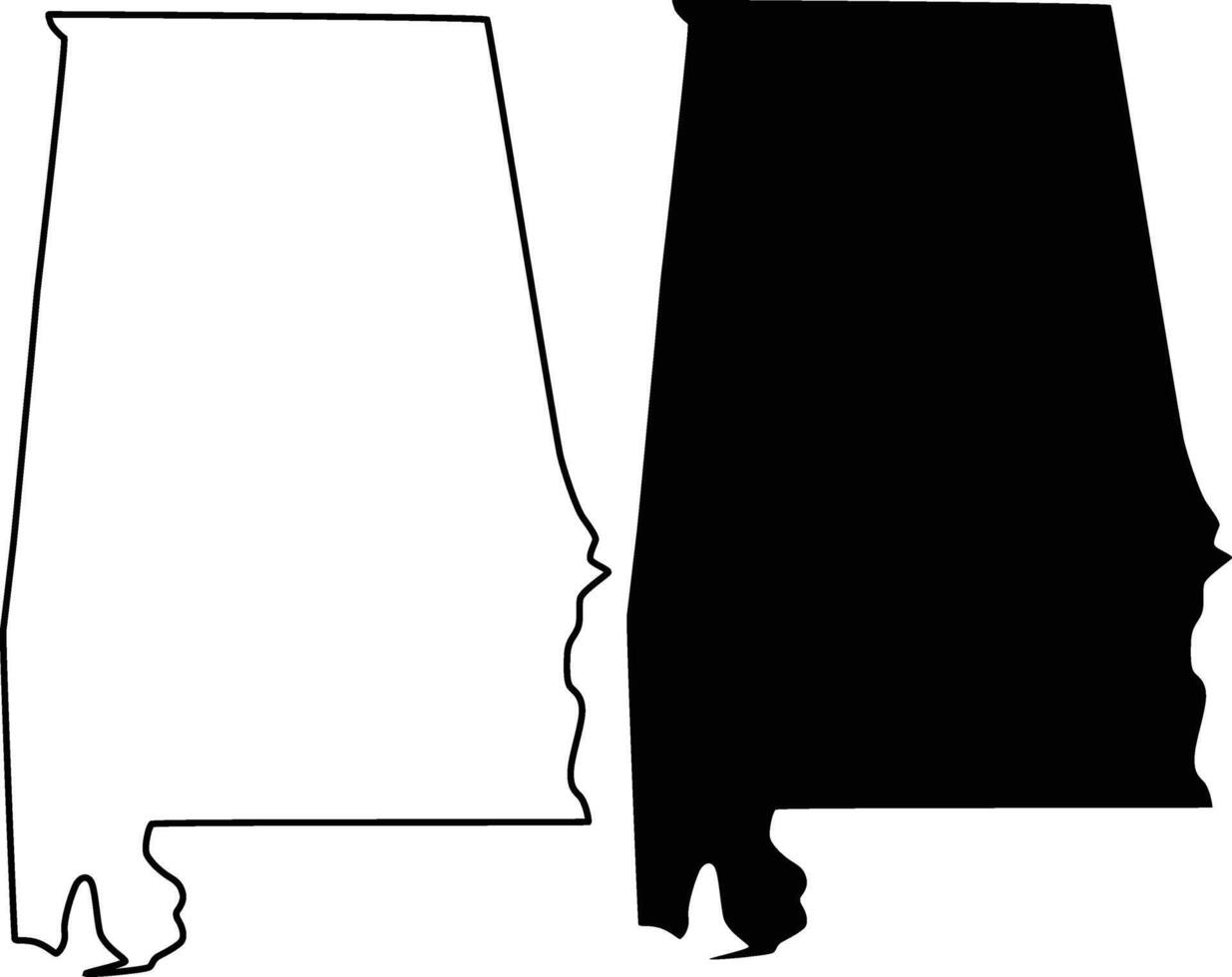 Alabama state map icon design vector