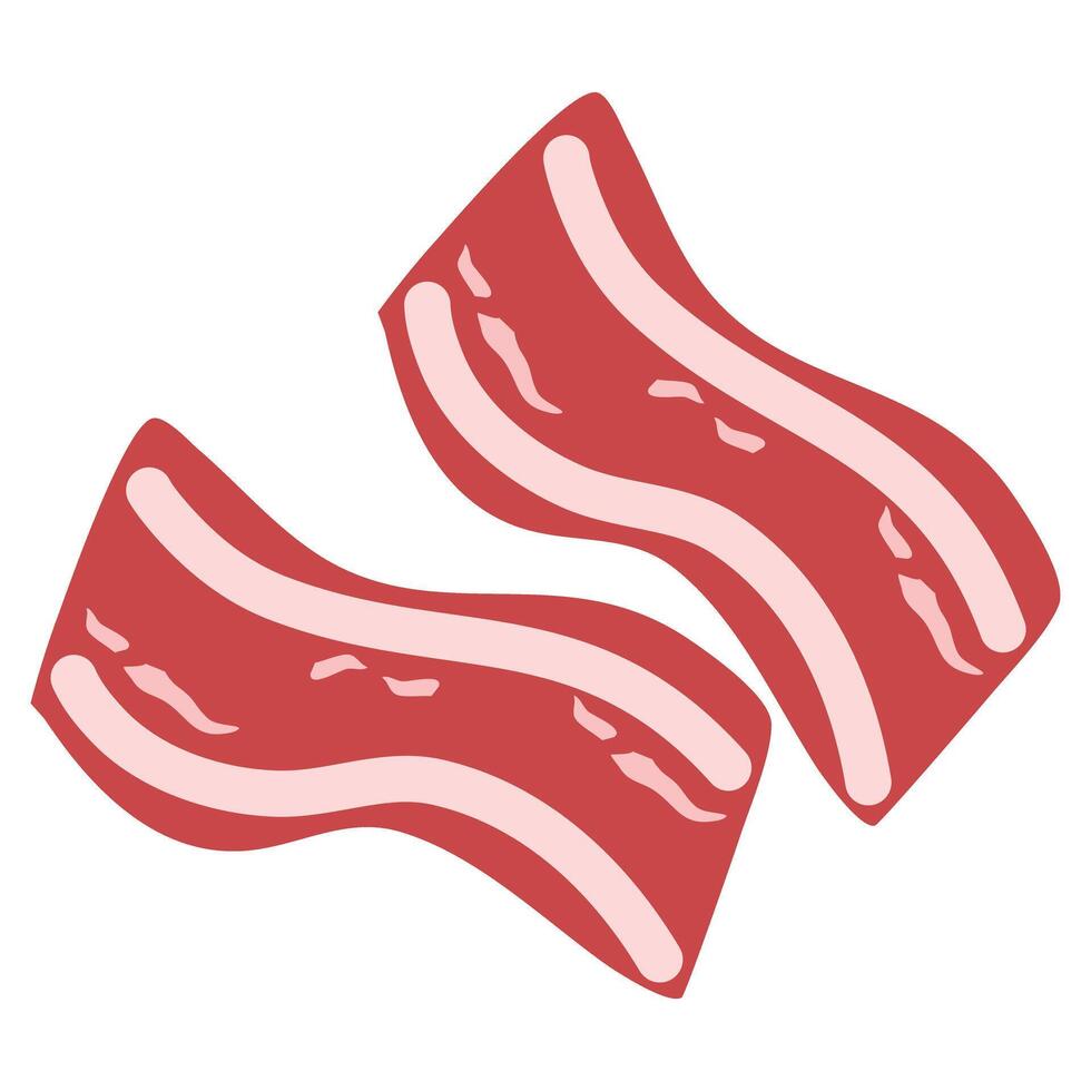 Fresh raw beef slices meat for Japanese food shabu shabu vector