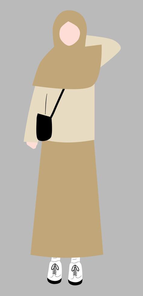 Muslim daily wear faceless vector