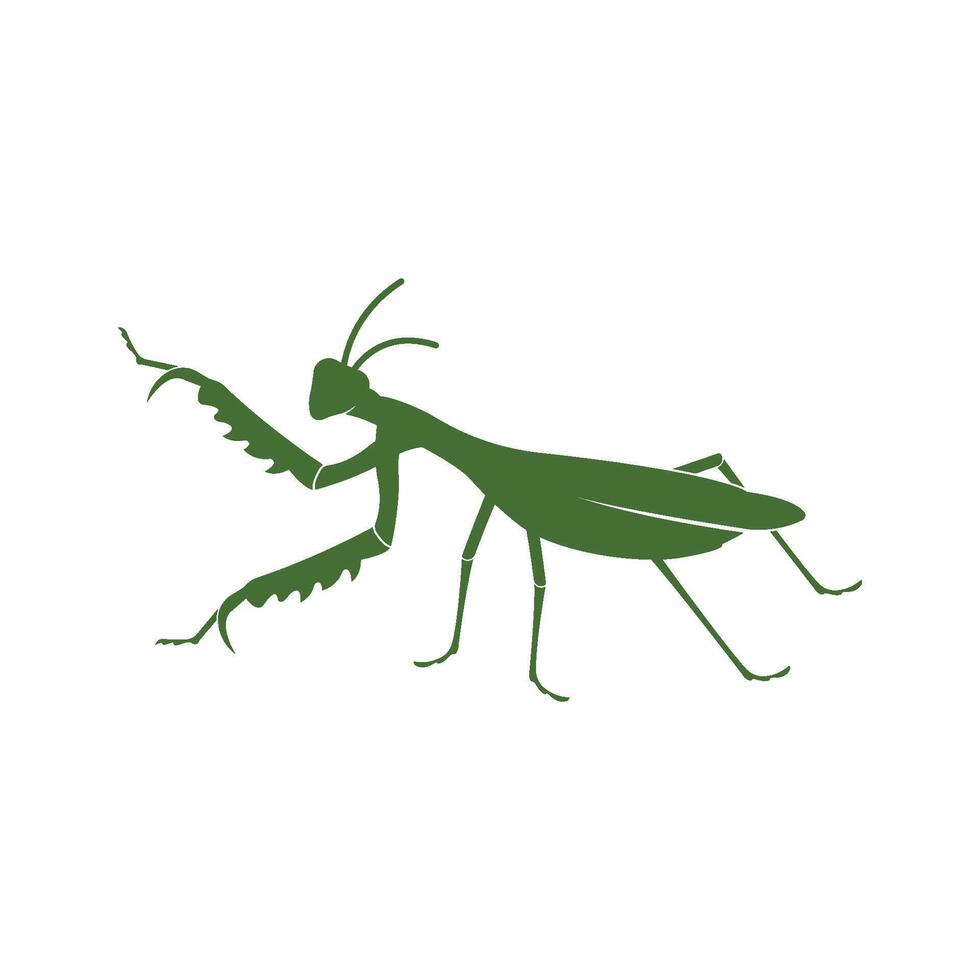 praying mantis logo icon flat design vector