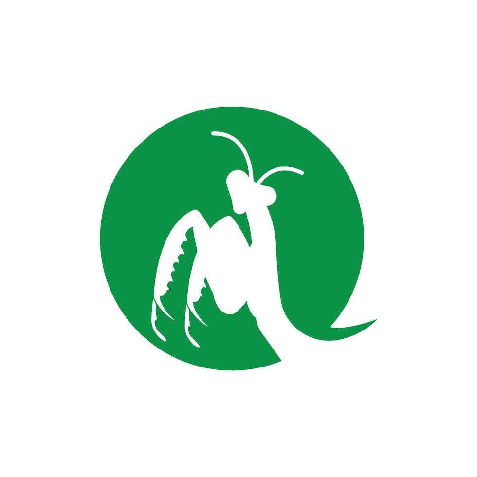 praying mantis logo icon design vector